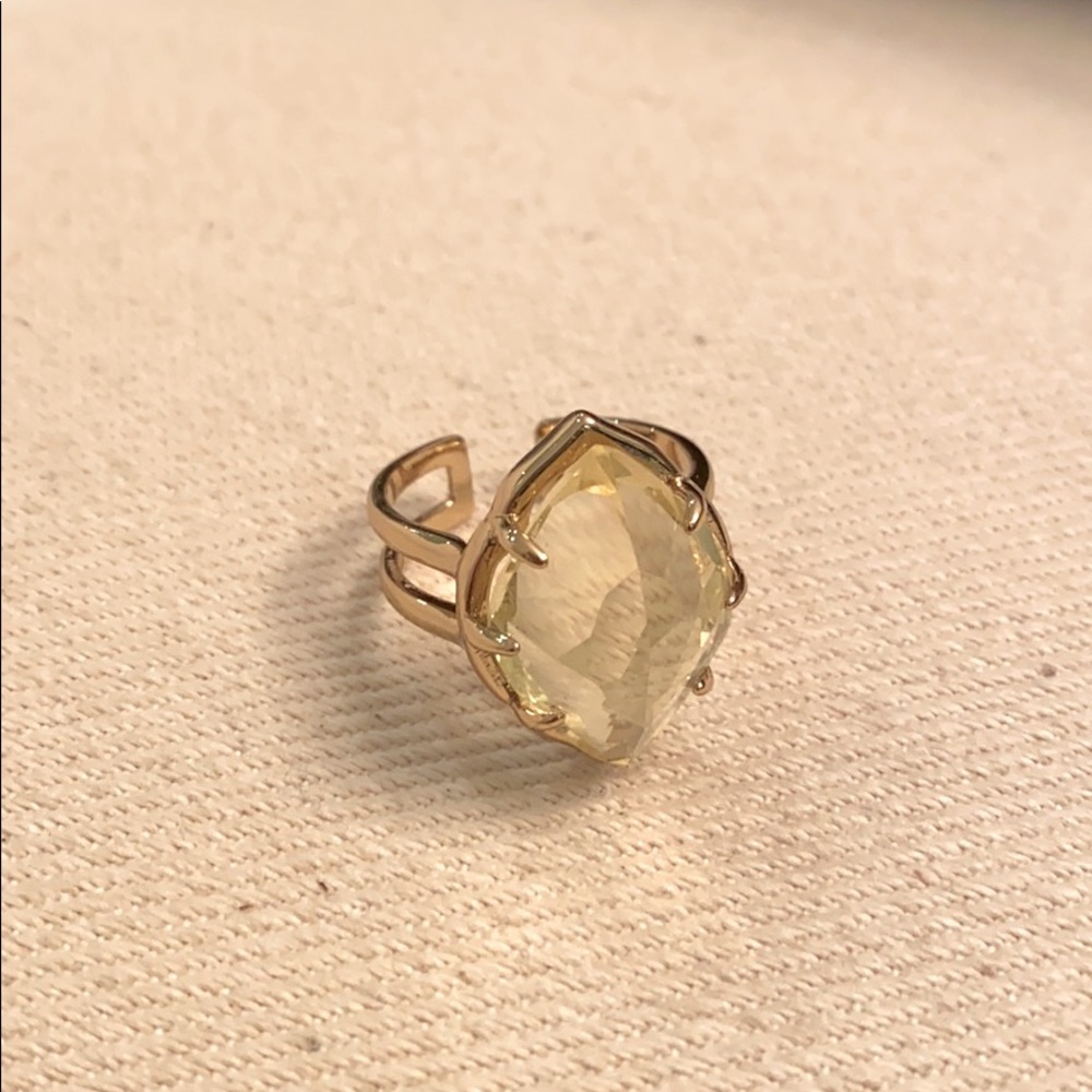 Pale Yellow Adjustable Ring